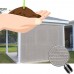 Alion Home Smoke Grey Sun Shade Privacy Panel with Grommets on 2 Sides for Patio, Awning, Window, Pergola or Gazebo  10' x 10'   
